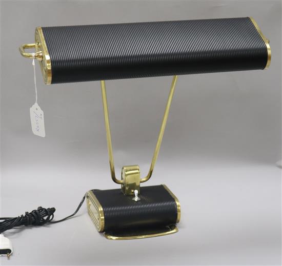 An Eileen Gray black and gilt desk lamp